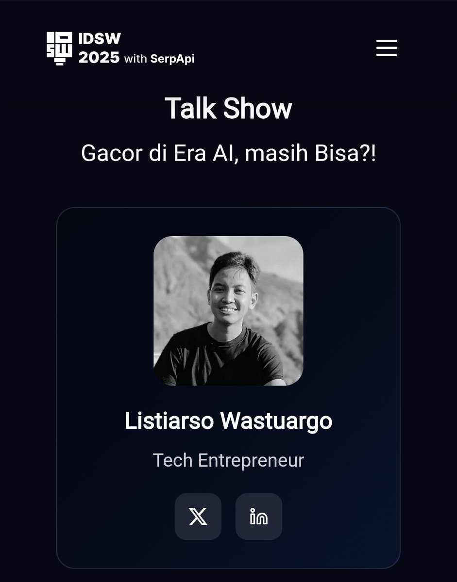 idswdev's tweet image. Dan, it&apos;s official!

@idswdev tahun ini bakal mengadakan talkshow &quot;Gacor di Era AI, masih Bisa?!&quot;

Mengundang @lwastuargo &amp;amp; @BagasN7 dalam diskusi interaktif membahas strategi, tips &amp;amp; trik untuk tetap &quot;gacor&quot; menghadapi perubahan dunia.

Sesi ini akan dimoderatori oleh @giosakti