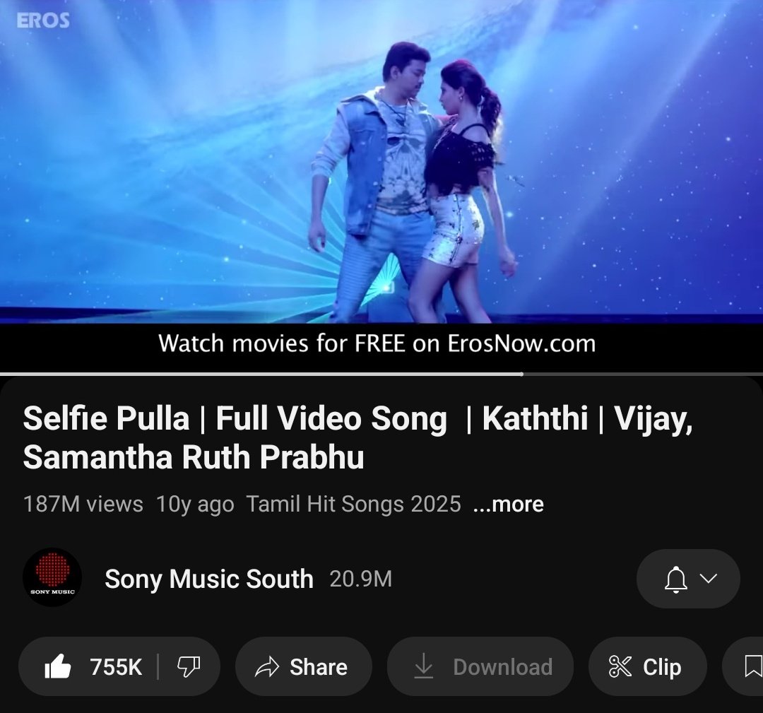 Santosh23659897's tweet image. Kaththi songs are now available in @SonyMusicSouth youtube channel.

#ErosNowSouth youtube channel&apos;s MUSIC content has been moved to the #SonyMusicSouth youtube channel. 
#SelfiePulla @actorvijay @anirudhofficial