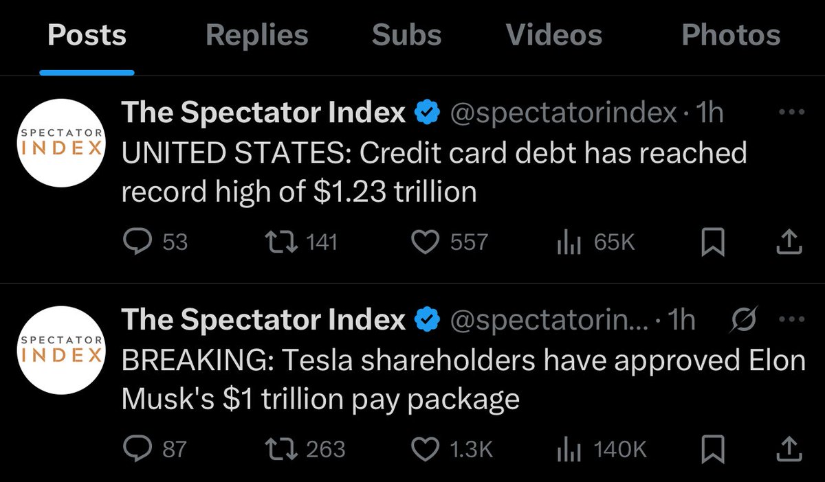 Estos dos tweets seguidos me parecen irreales: 

El bono de UNA persona es casi igual a la deuda en tarjetas de crédito en todo USA. 🤯🤯