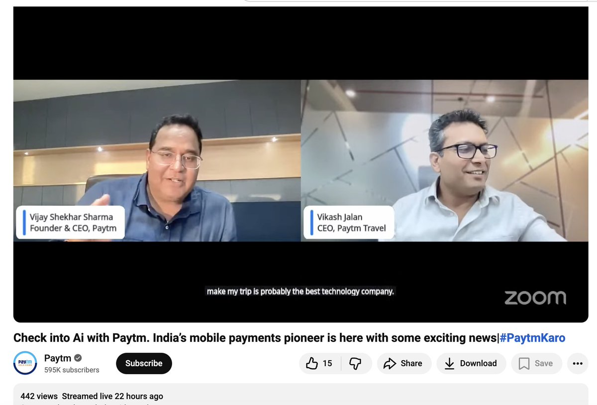a public listed company's CEO did a 90 minute call to announce new AI features and it has what 442 views in a day??

beyond stock price, the research appetite of Indians is zero