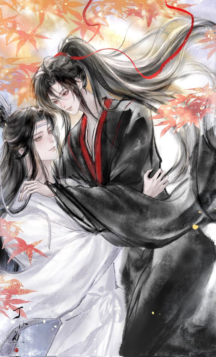 DingX_Yu's tweet photo. #MDZS #魔道祖师 #忘羡 #魏无羡 #蓝忘机 
爱意随枫起🍁今年又画了羡生贺图！ https://t.co/2nLjvbWIsn