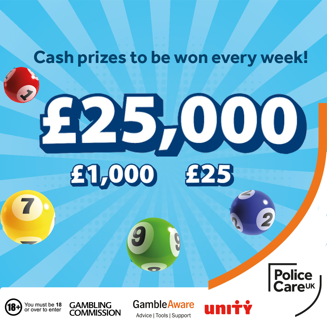 Playing the Police Care UK Weekly Lottery is a win-win! You’ll have the chance to win big and feel good at the same time.

For as little as £1 per week you could scoop the £25,000 jackpot, while supporting our work helping reduce the impact of trauma experienced by our UK police,