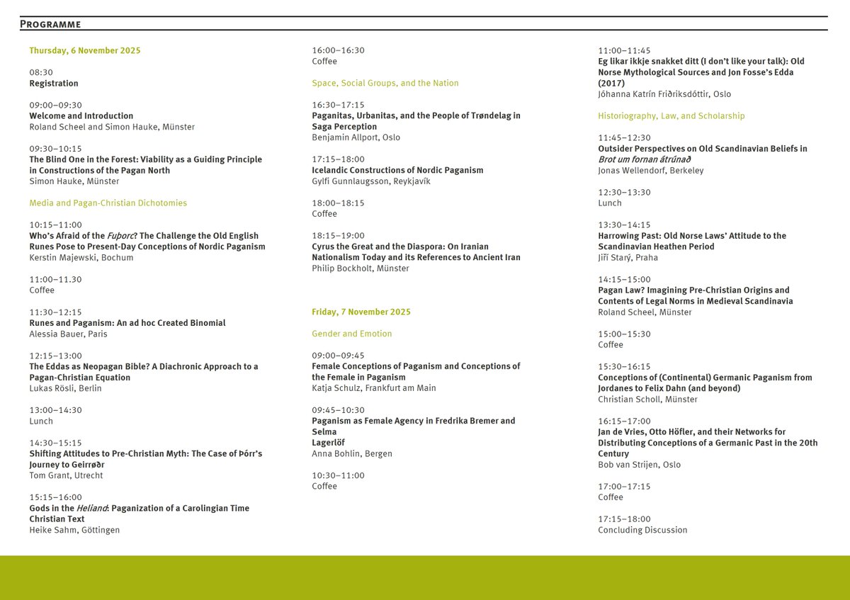 Conference "Imagining Nordic Paganism"

On 6–7 November, Philip Bockholt will participate in the conference "Imagining Nordic Paganism: Cultural Memories and Scholarly Thought since the Middle Ages," organised by ...