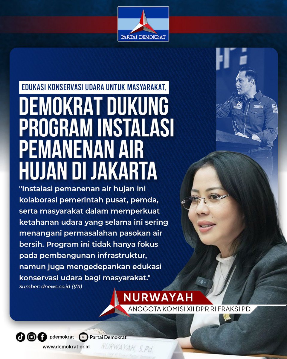 Edukasi Konservasi Udara untuk Masyarakat, Demokrat Dukung Program Instalasi Pemanenan Air Hujan di Jakarta

"Instalasi pemanenan air hujan ini kolaborasi pemerintah pusat, pemda, serta masyarakat dalam memperkuat ketahanan udara yang selama ini tidak hanya fokus pada pembangunan