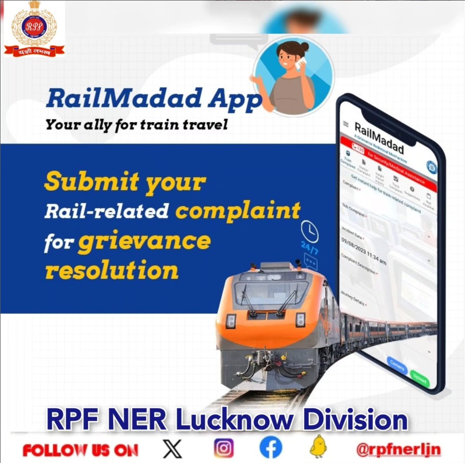 rpfnerljn's tweet photo. Dial *Rail Madad* Integrated *Helpline number 139* and seek answers to all your queries/concerns during your Train journey.
#Dial139
#IndianRailways #StayAlert #StaySafe @drmljn
@RPF_INDIA
@rpfner
#TickettoSuraksha
@RailMinIndia https://t.co/dXQkkayfaQ