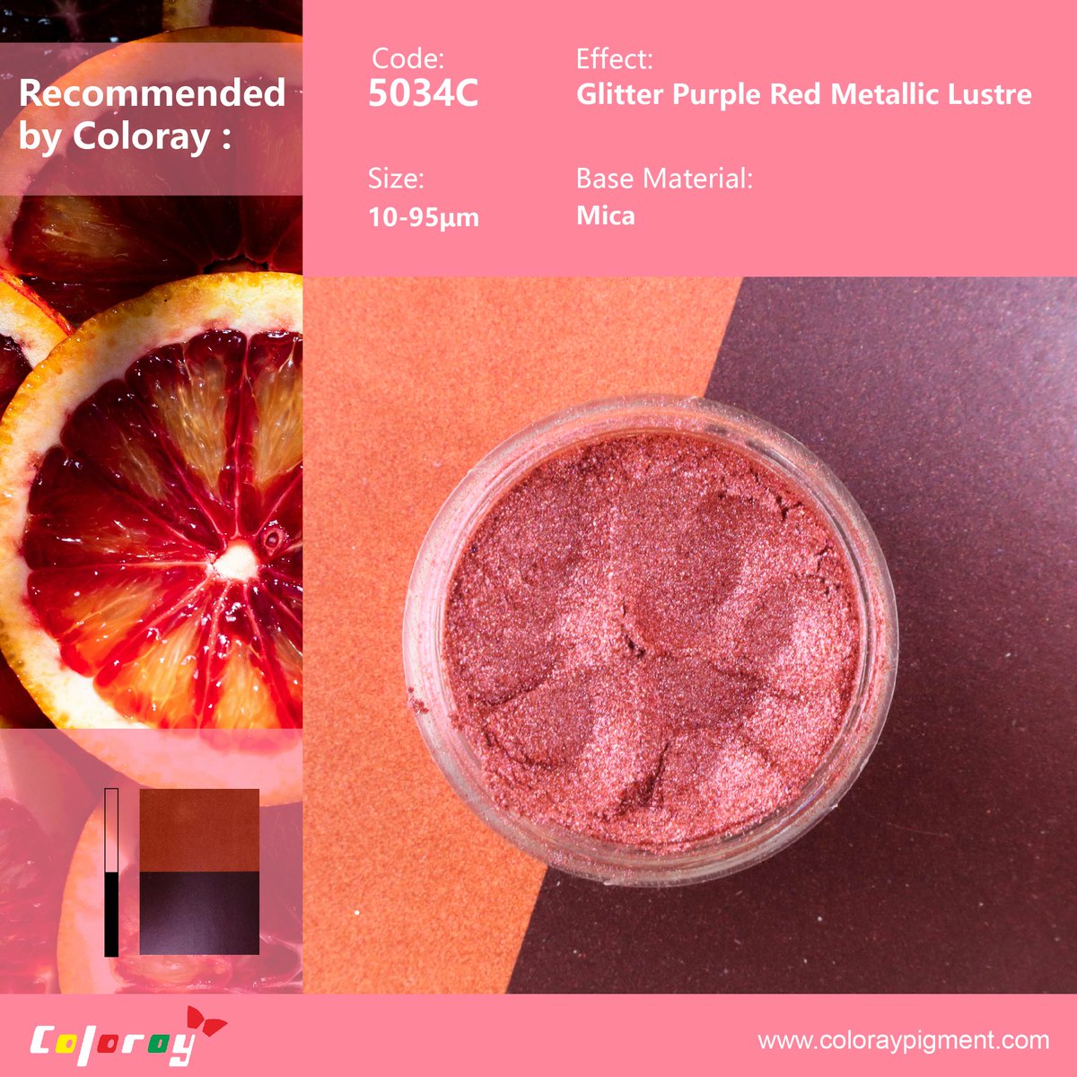 ColorayCosmetic's tweet image. Recommendations by COLORAY : Natural-Metallic Series 5034C #coloray #pigment