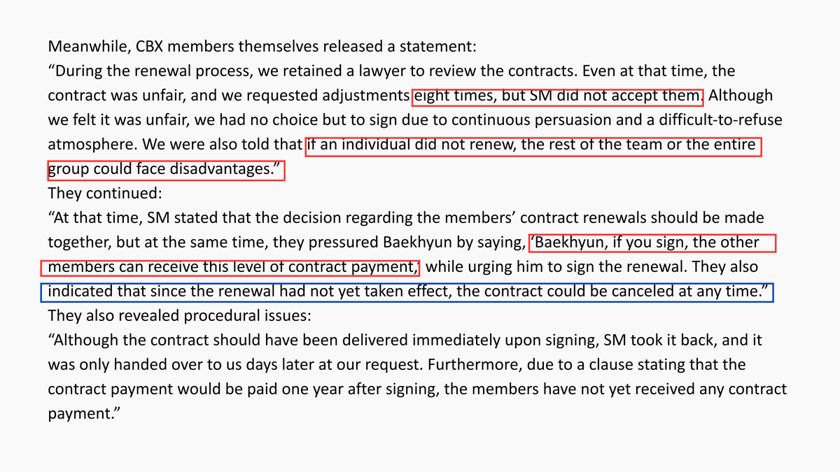 CBXFactCheck's tweet photo. 💌Throwback 5/6/23

CBX did not breach their contract on June 1, 2023‼️

When they filed a complaint (not a lawsuit) against SM ent for unfair treatment. 

Claims of a “breach of contract” are baseless. 

Here’s the official statement from CBX: 

🔗https://t.co/oK8nyAet2I https://t.co/TJ6g03c3zu
