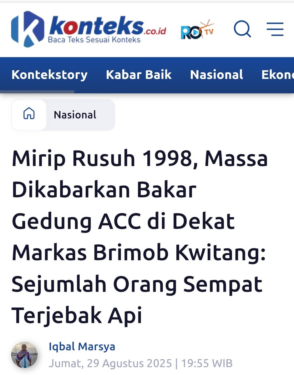 dodisegrovee's tweet photo. @kumparan Gedung ACC Kwitang terbakar 29 Agustus. Dua kerangka manusia baru ditemukan 30 Oktober. Sebulan lebih baru ketahuan ? Aneh ? Janggal ?

Dan mengapa proses olah TKP tidak dilakukan secara menyeluruh sejak awal, padahal lokasi di pusat kota dan seharusnya mudah diakses? https://t.co/xpEhkRLt5X
