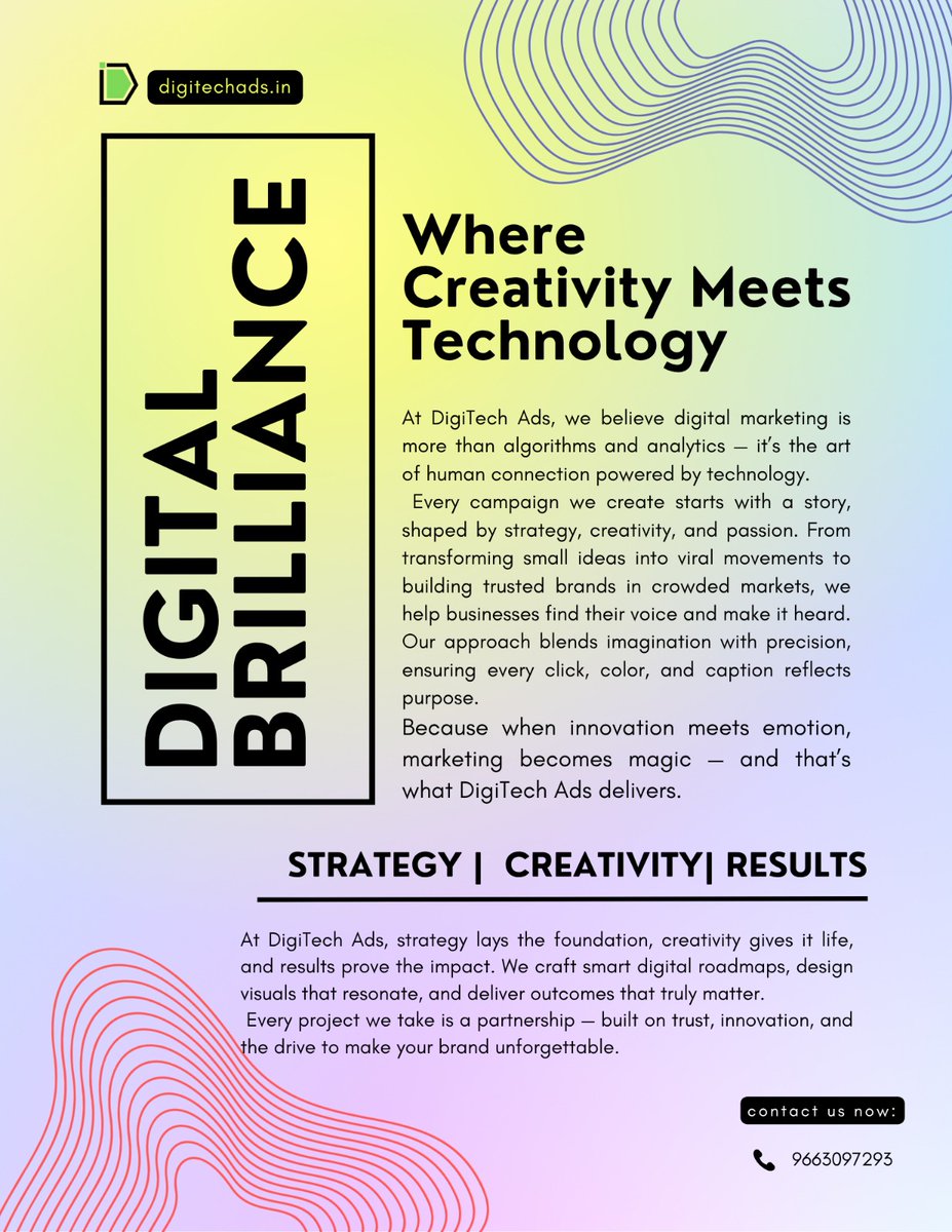 Digi_techads's tweet image. Where creativity meets technology 
At DigiTech Ads, we turn ideas into impact through smart strategy, bold creativity, and digital brilliance.
 digitechads.in |  9663097293
#DigiTechAds #DigitalBrilliance #CreativityMeetsTechnology #DigitalMarketing #BrandStrategy
