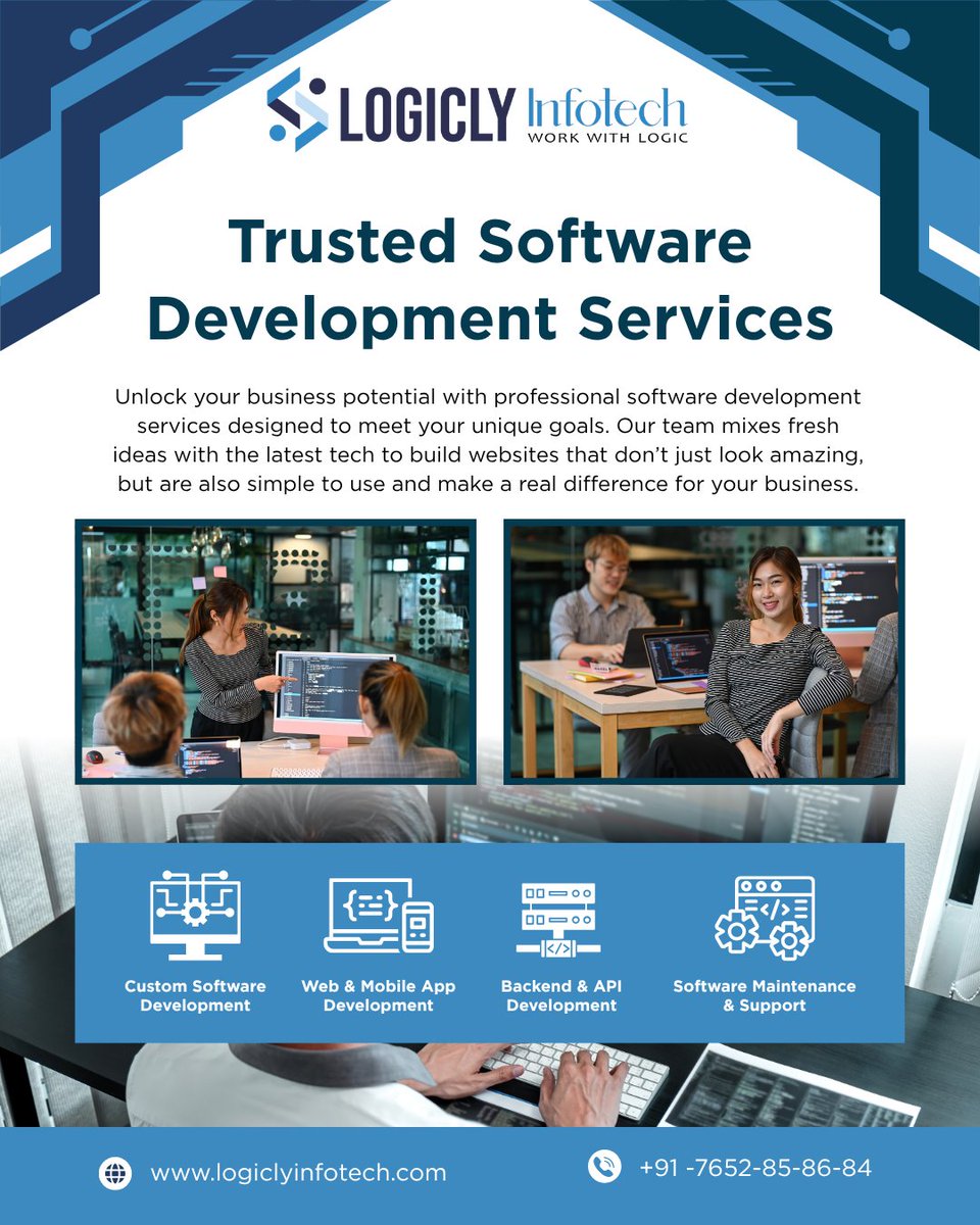 logiclyinfotech's tweet image. Your website deserves more than just a good look—it deserves a story that connects.  At Logicly Infotech, we craft custom designs that reflect your brand’s true vibe. From fresh ideas to seamless tech, we build websites that look stunning, feel authentic, and work effortlessly.