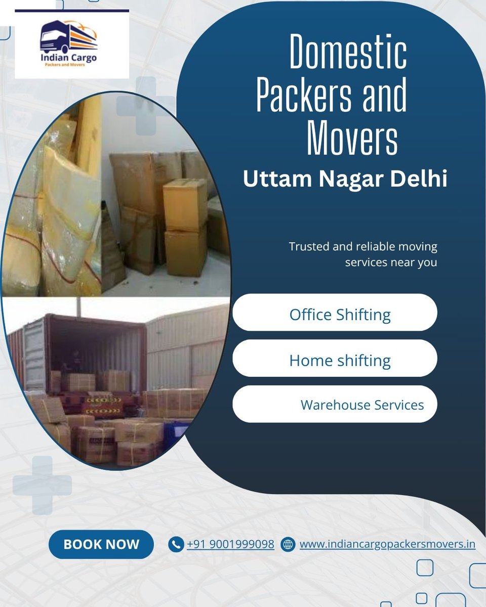 incargodelhi's tweet image. Packers and Movers Uttam Nagar Delhi
Indian Cargo Packers and Movers Uttam Nagar, we assure you a safe, economical moving service which will definitely be a complete solution👉Visit: indiancargopackersmovers.in/packers-movers…
#PackersAndMoversUttamNagar #DelhiMovers #SafeRelocation #PackersServices