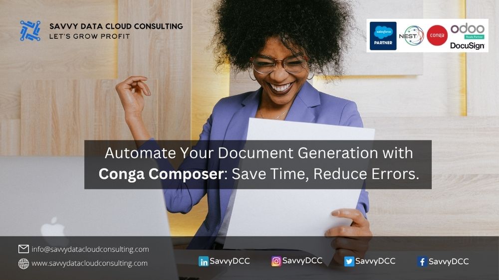 SavvyDCC's tweet image. Automate Your Document Generation with Data Cleaning Composer: Save Time, Reduce Errors. #SavvyDataCloudConsulting  #Salesforce #OdooERP #CongaComposer #DocumentGeneration #SPA #document #AutomatedDocuments  #BusinessProcessAutomation #CongaSolutions