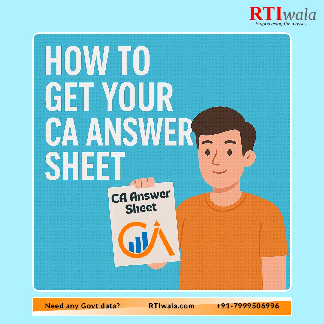RTIwala's tweet image. 📘 Did you know?

You can legally get a copy of your CA Answer Sheet from ICAI using RTI.

Here’s the full process 👇

🔗 rtiwala.com/content/how-to… now!

#RTIwala #CAStudents #ICAI