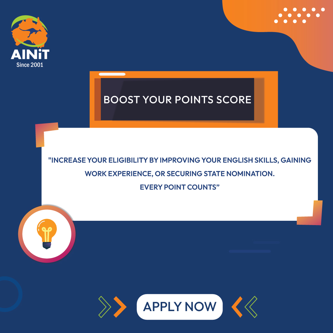 AINiTCS's tweet image. BOOST YOUR POINTS SCORE
Maximize your points for Australia! ✅ Your invitation awaits.

Call your migration agent today: 0213-8224648
Email your updated CV to: info@ainit.net

#AINiT #AustraliaPR #PointsTest