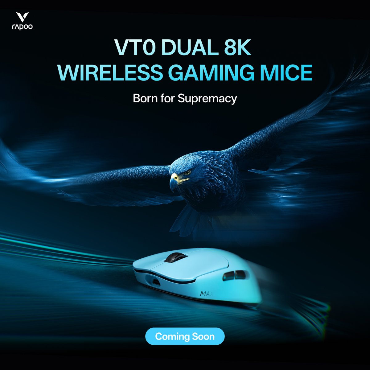 RapooOfficial's tweet photo. Born for supremacy. ๐ฆ
โก
VT0 Dual 8K Wireless Gaming Mice
Optimized claw grip design for predatory control.
Speed. Precision. Victory. ๐ฏ
Coming Soon.
#Rapoo #VT0 #GamingMouse #LowPower #VT2ndSeries #RapooGaming #8Kwireless #NextGenGaming #pcgame #Longbatterylife https://t.co/8thsZMTNNY