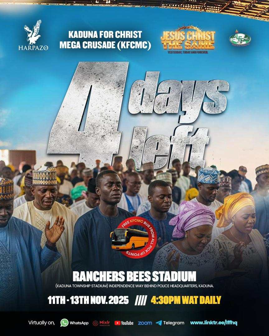 HypeLadySimi's tweet photo. 4 days to Kaduna For Christ Mega Crusade
#KFCMC #OperationHarpazo https://t.co/DTuCLa1a3H