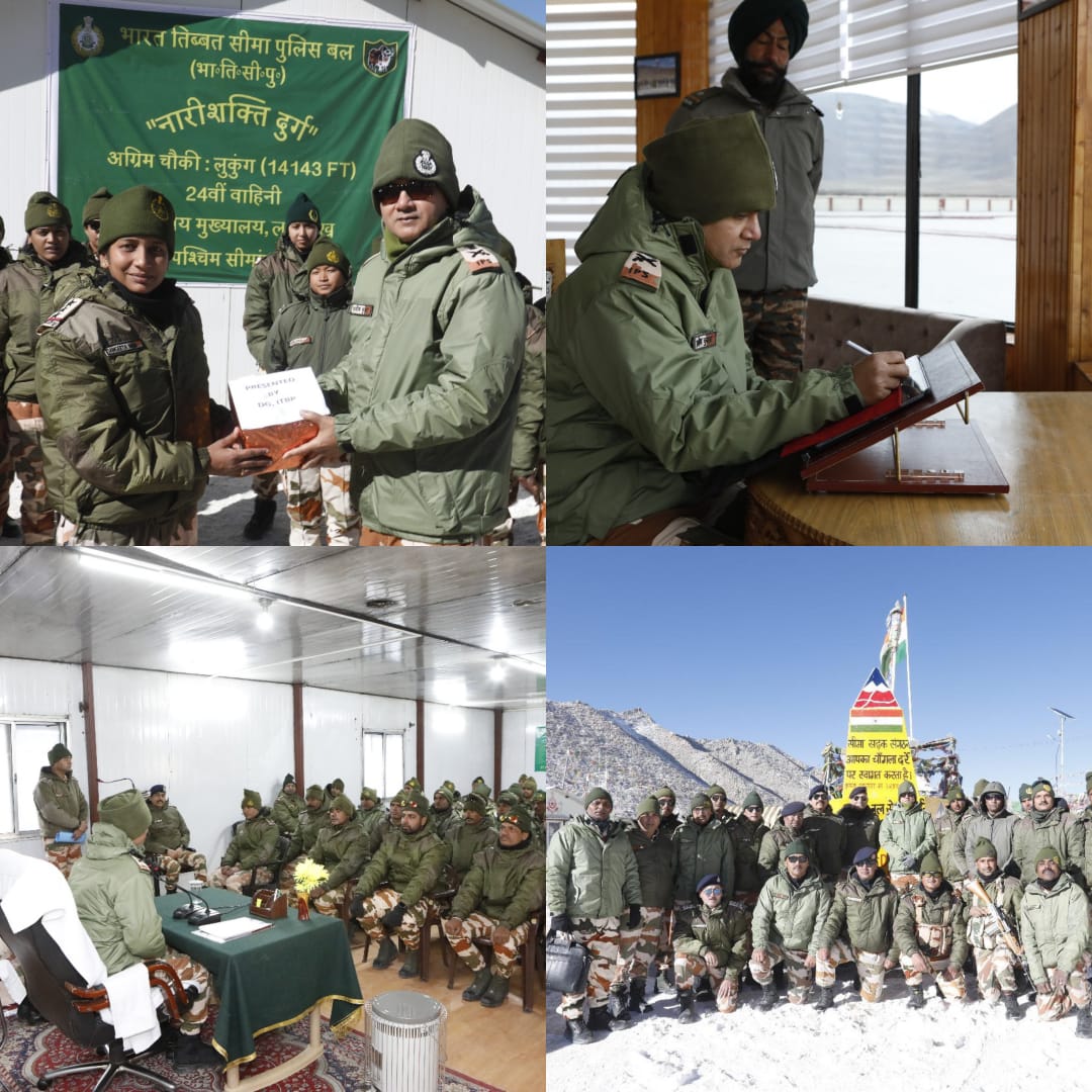 ITBP_official's tweet photo. DG #ITBP Sh. Praveen Kumar, IPS, concluded a 5-day visit to #Ladakh, reviewing forward posts, interacting with #Himveers &amp; engaging with local villagers. The visit strengthened synergy with Army and locals, championed technology &amp; Nari Shakti, reinforcing a future-ready border. https://t.co/kRAhW9OoMB