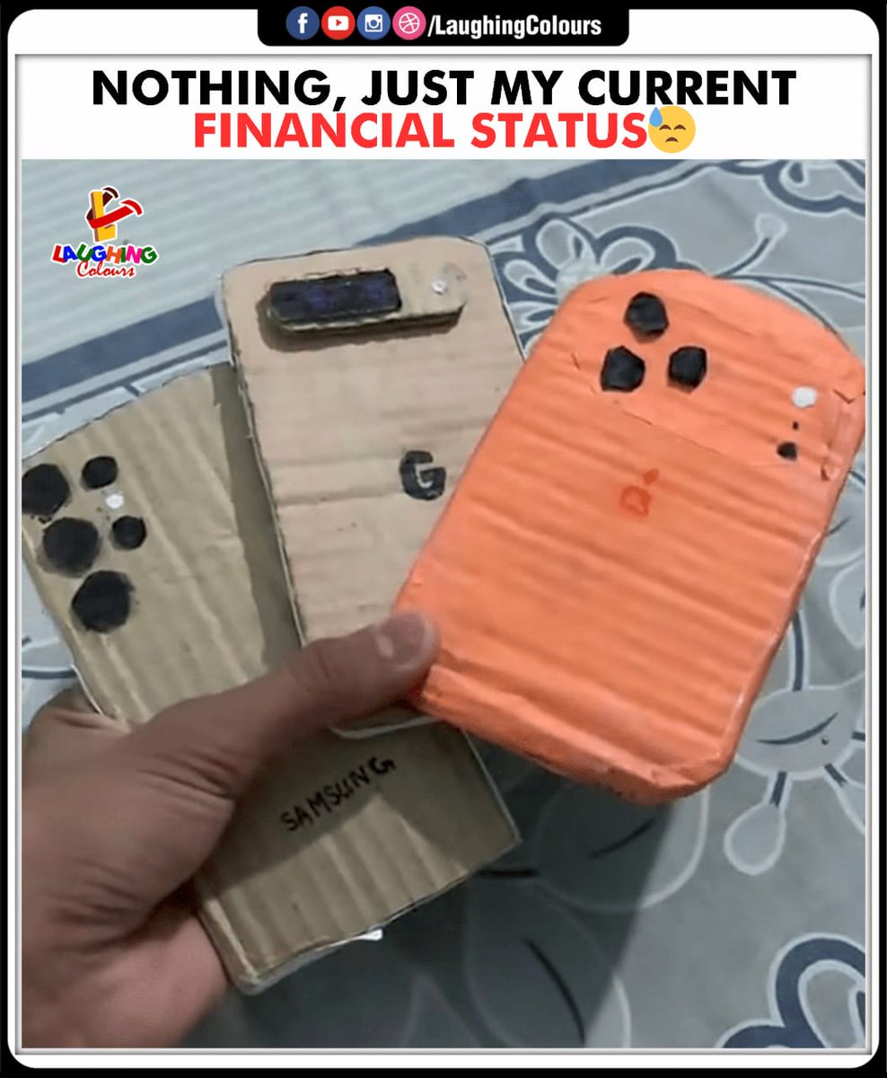 LaughingColours's tweet image. Broke but creative 😅

#RelatableMemes #FunnyPosts #FinancialStruggles #BrokeHumor #DesiCreativity #LaughingColours