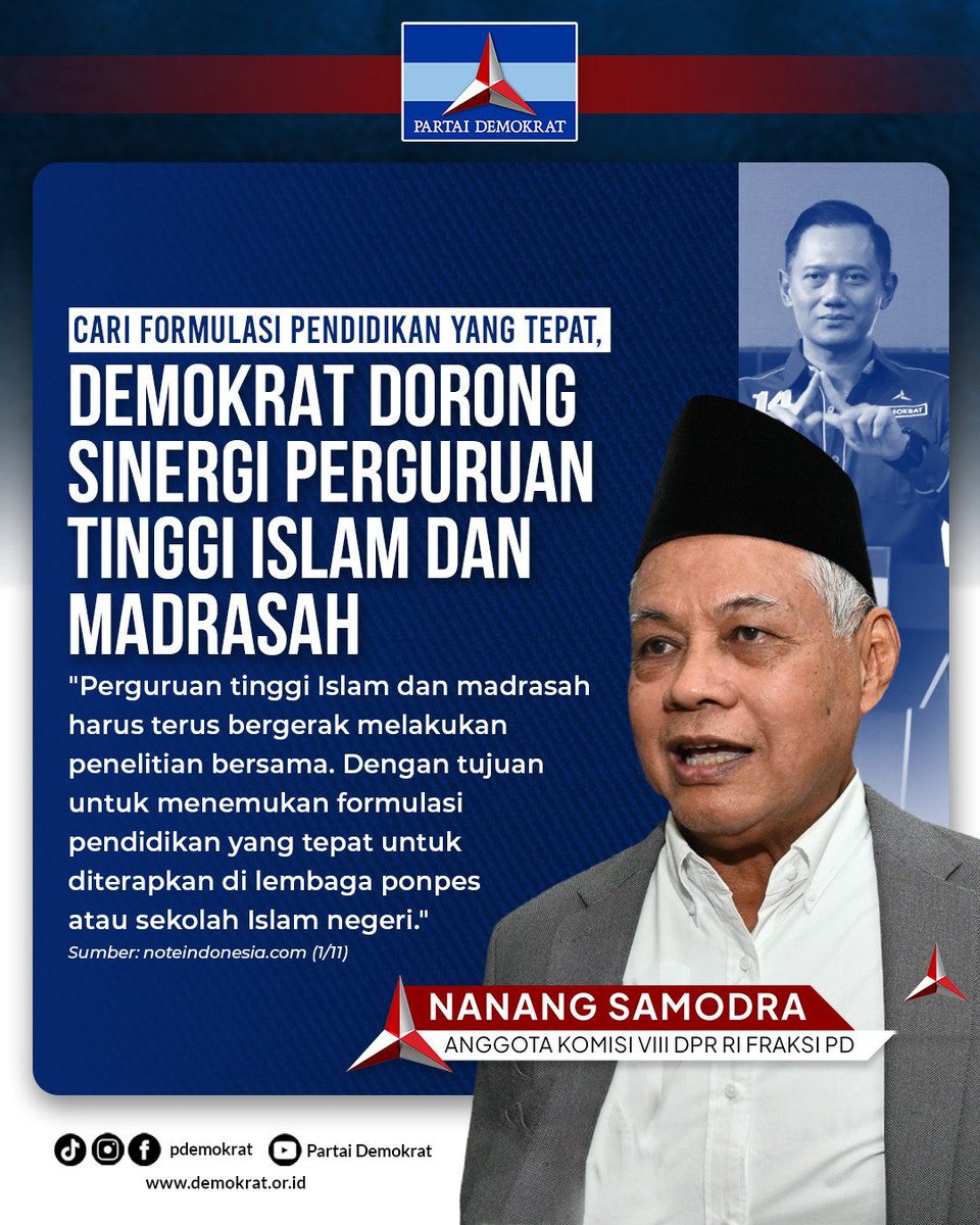 Cari Formulasi Pendidikan yang Tepat, Demokrat Dorong Sinergi Perguruan Tinggi Islam dan Madrasah

"Perguruan Tinggi Islam dan madrasah harus terus bergerak melakukan penelitian bersama. Dengan tujuan untuk menemukan formulasi pendidikan yang tepat untuk diterapkan di lembaga