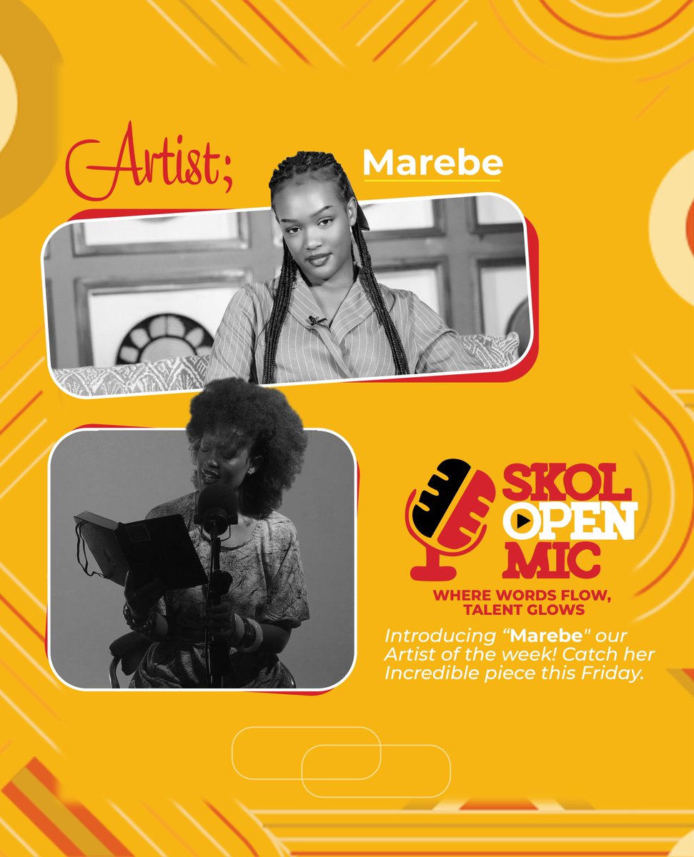 Poetry lovers &amp; Art enthusiasts, this Friday we’re bringing you an exceptional talent - Marebe - in SKOL Open MIC Episode 3. Don’t miss her powerful performance.  Stay tuned!

#SKOLRwanda #SKOLOPENMIC