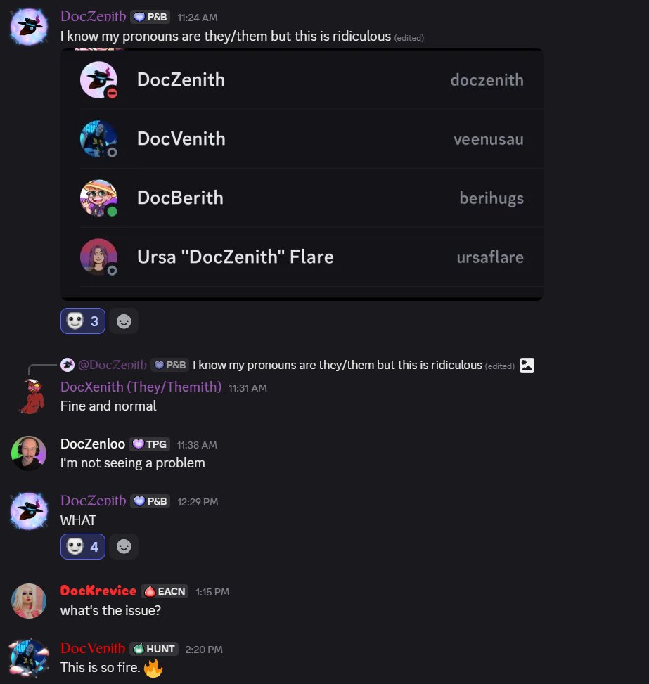 veenusau's tweet image. The DZU, brought to you by @pcu_gg.

ft. @DocZenith @Beri_media @FlareUrsa @terrastormer @LeeMilooTTV @AnnieKrevice.