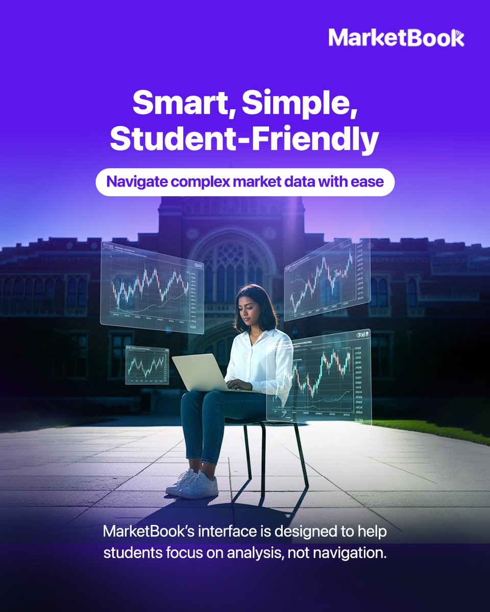 MarketBook simplifies financial data so students can spend less time figuring out tools and more time mastering concepts. Designed with students in mind, our interface makes research and assignments a breeze.

#MarketBook #FinanceStudents #MBAFinance #BusinessSchools #TickerData