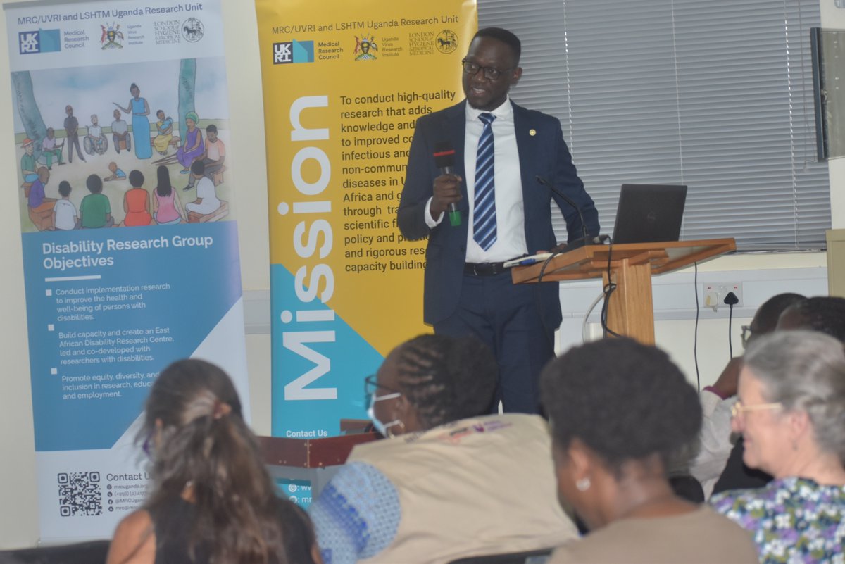 MRC_Uganda's tweet image. Representing the @UKinUganda, Dr. @ARNOLDKABBALE highlighted the UK government’s continued support for inclusive global health research. He commended the @MRC_Uganda  for conducting research that promotes equity, accessibility, and participation of persons with disabilities in…
