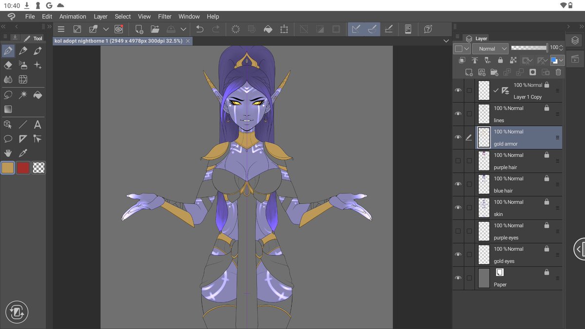 Working on a nightborne concept, s/o to Kol for the original base