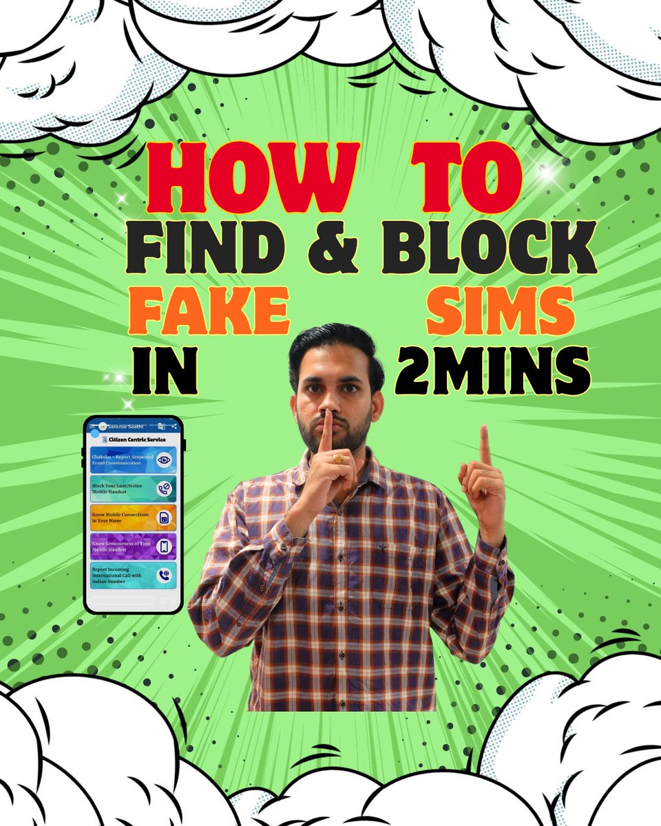 CsmAbhinav's tweet image. ⚠️ Check How Many SIMs Are Linked to Your Aadhaar | Block Fake SIMs Instantly.
.
.
🔗youtube.com/shorts/UKR9U0n…

#modose #BafanaPride #Venezuela #CensureLecornu #Caracas #CryptoMarket #KimPau #HEESEUNG #GRAFFSG #FIFAWorldCup #FarrhanaBhatt #deafspraak 
 #paofc #oasislive25