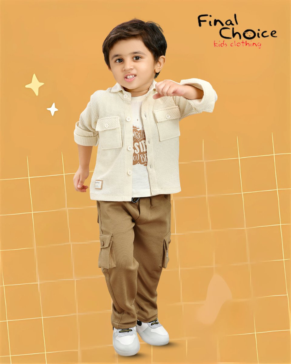 finalchoicekids's tweet image. Cool, comfy, and classy — the perfect combo for every young trendsetter! 💫

#FinalChoice #KidsStyle #BoysFashion #TrendyKidsWear #OOTD #MiniModel #CargoVibes #StylishBoys #FashionGoals #InstaKids #NewTrend #ViralLook #KidsClothingBrand