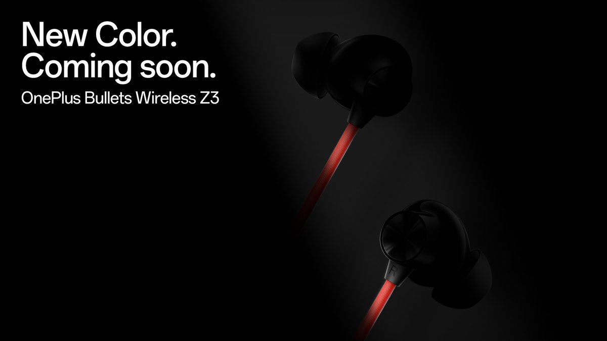 OnePlus_IN's tweet photo. Coming soon: https://t.co/nK6JWUWXdu
Fresh coat. Same note. ๐ต #OnePlusBulletsWirelessZ3 https://t.co/KyRGTMAZdx