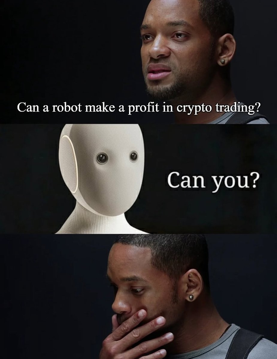 Crypto market: unpredictable. Robot: logical. Me: emotional damage 😭💸  #CryptoMeme #BuyUcoin #CryptoLife #Bitcoin #TradeSmart