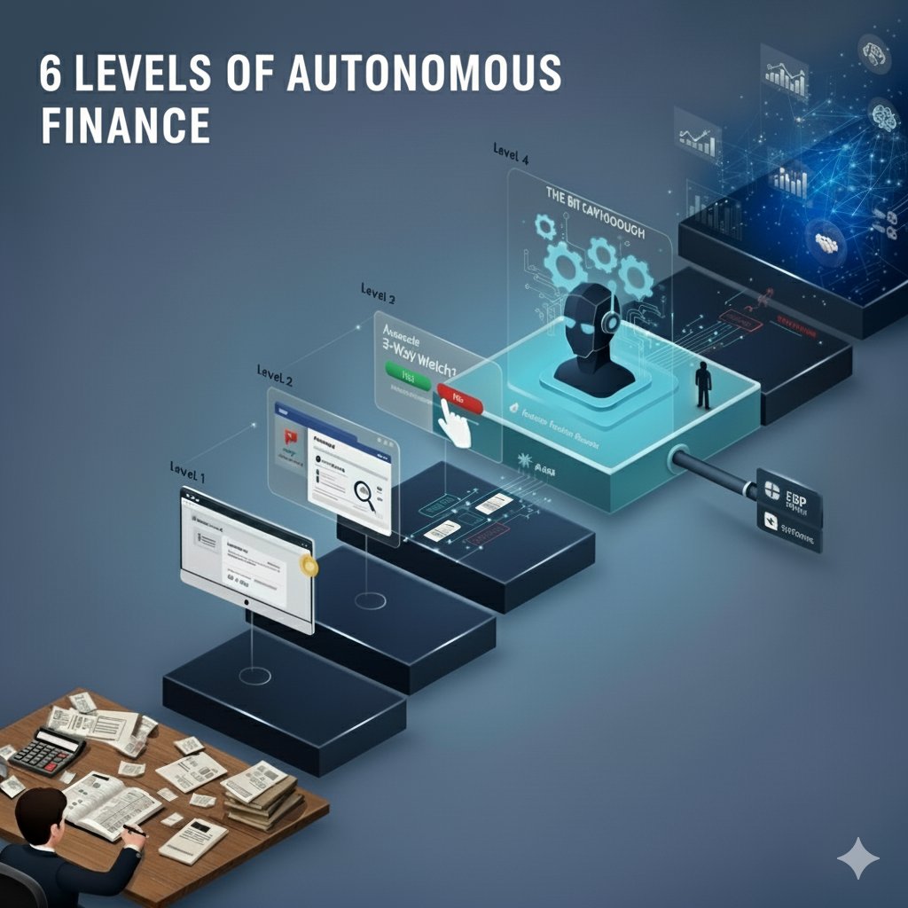 sunilnvn's tweet photo. Just like cars evolved from driver-assist to self-driving, finance is on the same path.

Even at 90% automation, humans stay in the loop — that last 10% is where judgment matters.

At Skalable, we’re building the ladder: 6 Levels of Autonomous Finance.

#FinanceAgents #AutonomousFinance #AI #ERP

#AutonomousFinance #AI #ERP #FinanceAgents #ignite