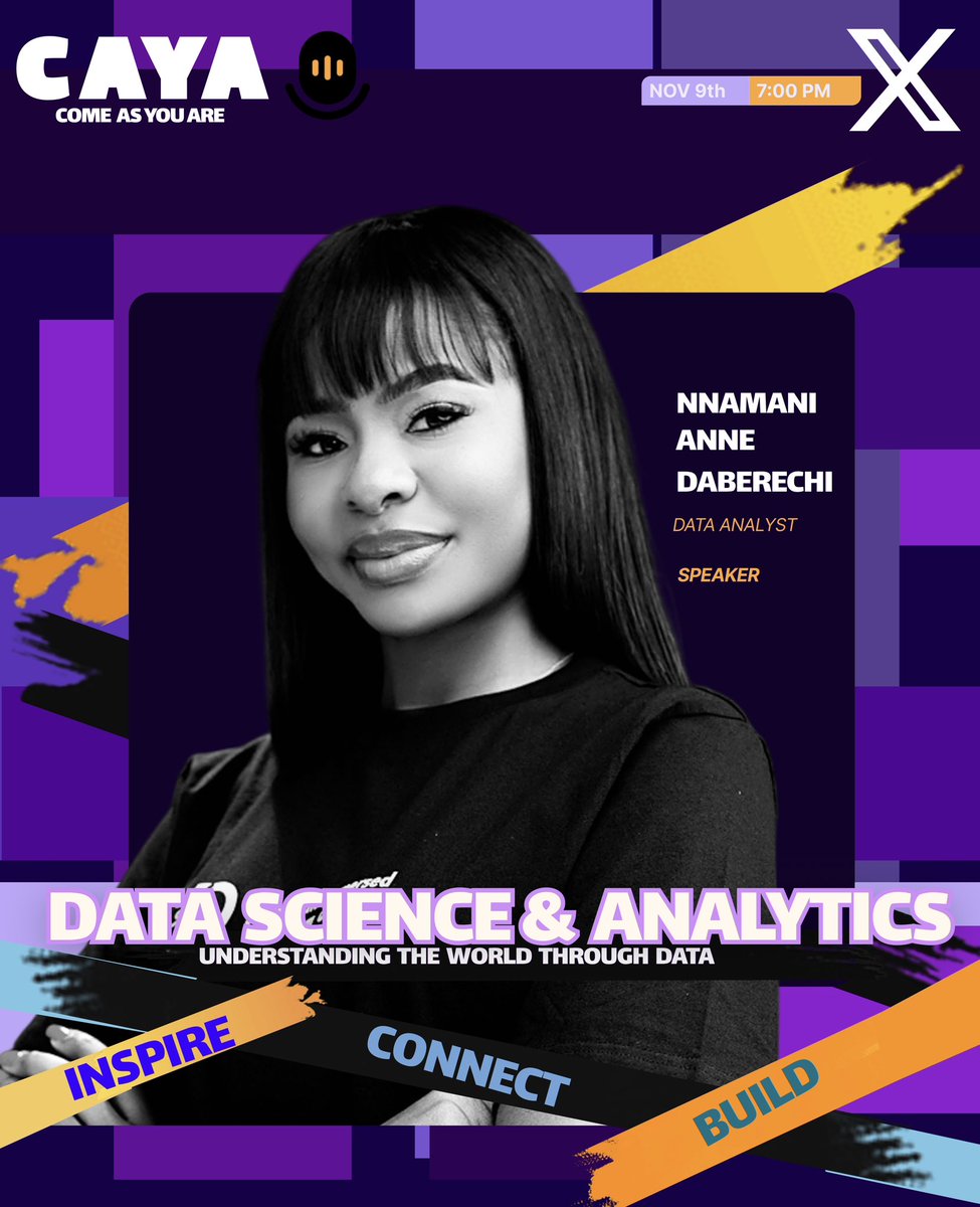 ⏳ 2 DAYS TO GO! 💜

This Sunday, we’re back with another insightful CAYA Space —
“Data Science &amp; Analytics: Understanding the World Through Data.”

We’ll be exploring how data drives innovation, powers industries, and helps shape the future.
It’s more than numbers — it’s about