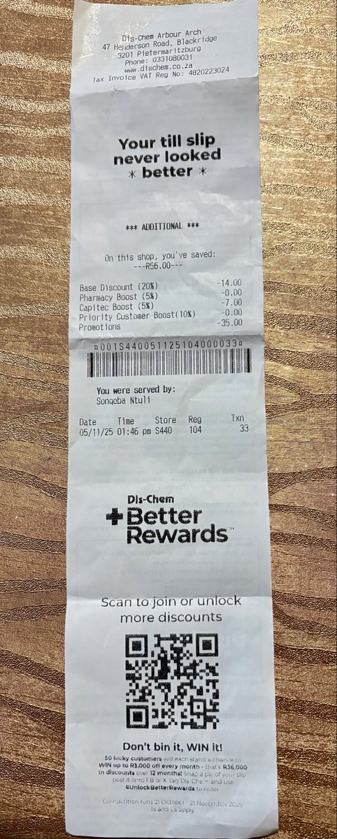 Aly_m's tweet photo. @Dischem #UnlockBetterRewards #Dischem https://t.co/PyOo60cfEb