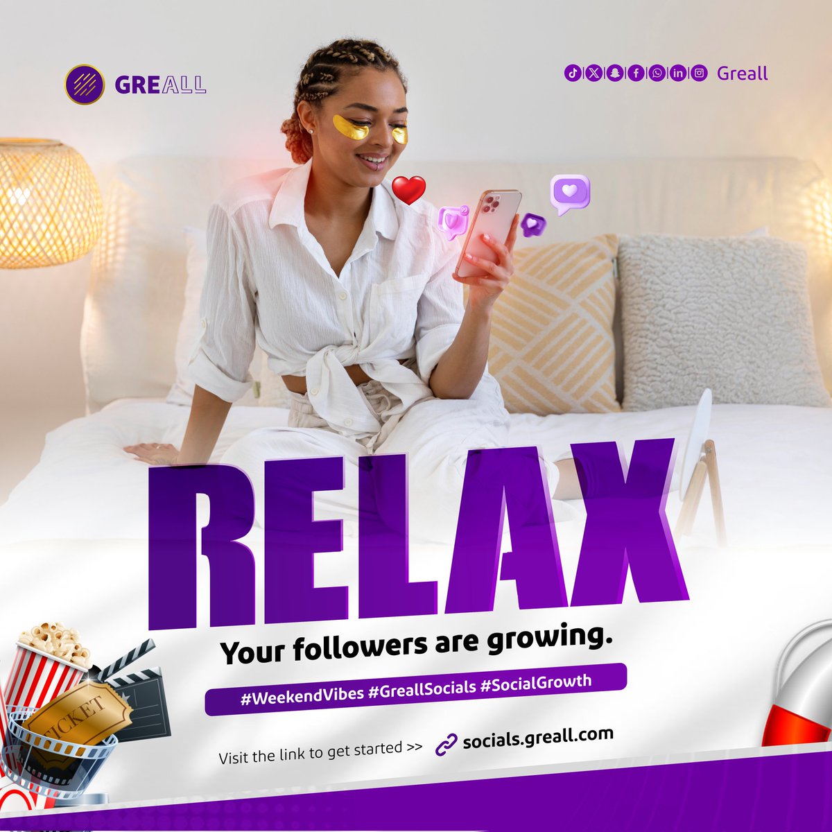 grealltech's tweet photo. Please 😩 we’re begging—stop stressing over your socials.
Let Greall handle it while you chill and sip something cold.
We’ll grow your followers &amp; make your content shine.

👉 https://t.co/45g9DYBufY 💜
#GreallSocials #SocialGrowth https://t.co/93yRwcIPQT