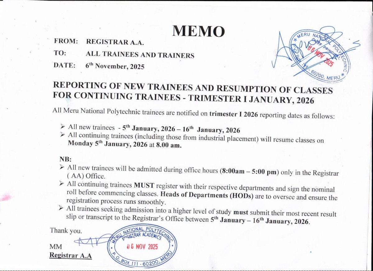 The Meru National Polytechnic 🇰🇪 tweet media