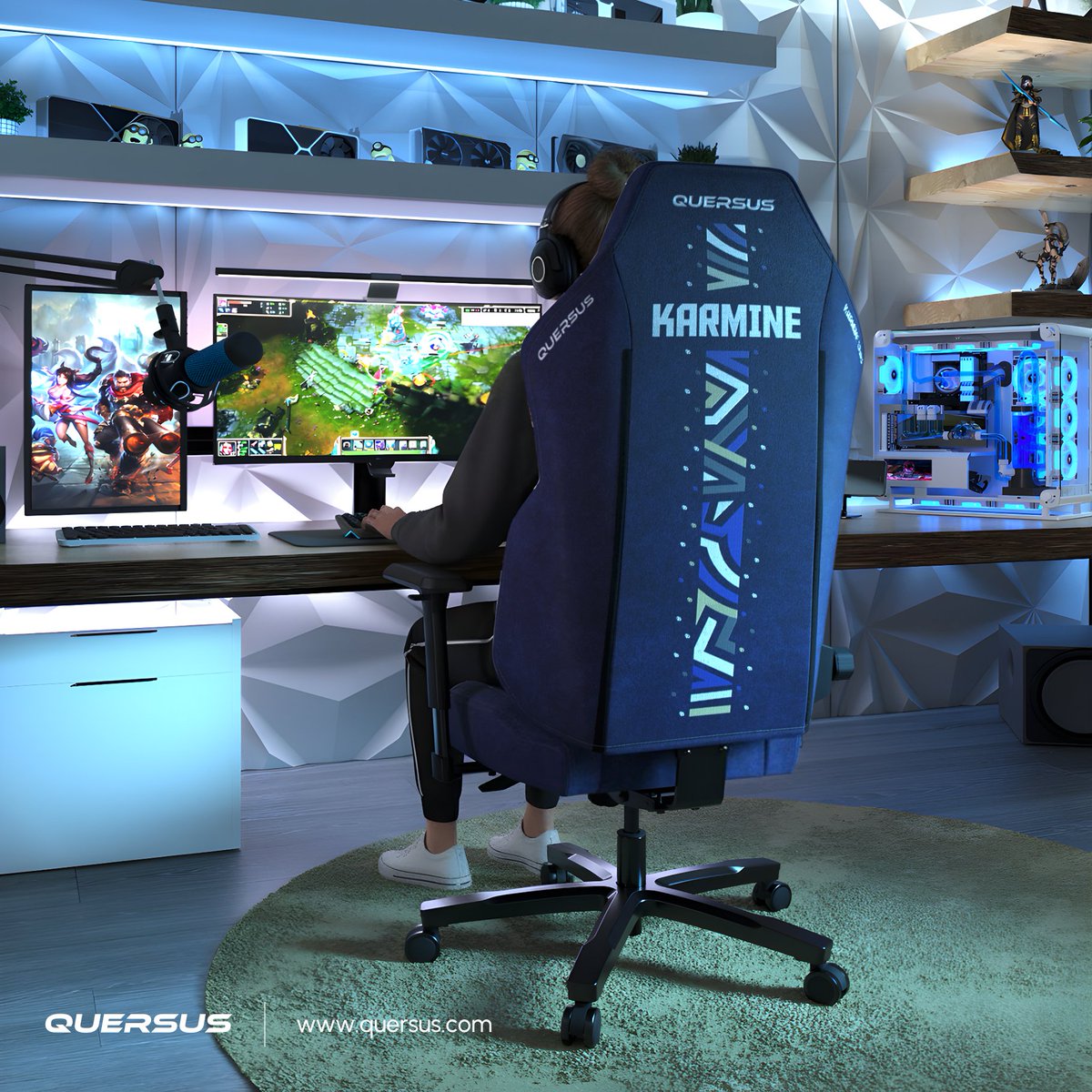 QuersusFR's tweet image. QUERSUS VAOS.3 Édition Karmine Corp 💙

Revêtue d’un élégant daim synthétique bleu marine NFS et ornée du logo iconique de la Karmine Corp, cette chaise est le fruit de notre collaboration avec Karmine Corp, anciennement Kameto Corp.

La puissance française de l’esport brille sur…