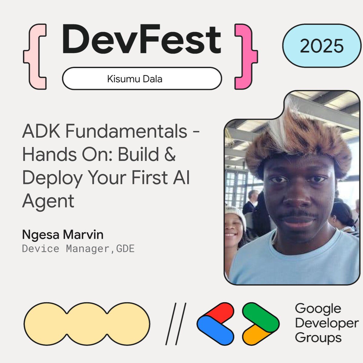 As we countdown just a few hours to our #DevFestKisumu2025, we are excited to introduce another exciting speaker <a href="/Ngesa254/">Marvin Ngesa ⚔️ 七 🏴‍☠️</a> who’ll be taking us through ADK Fundamentals Hands On.

Be there, be counted, join the conversation.

#WaruakiDala #GDGKisumu