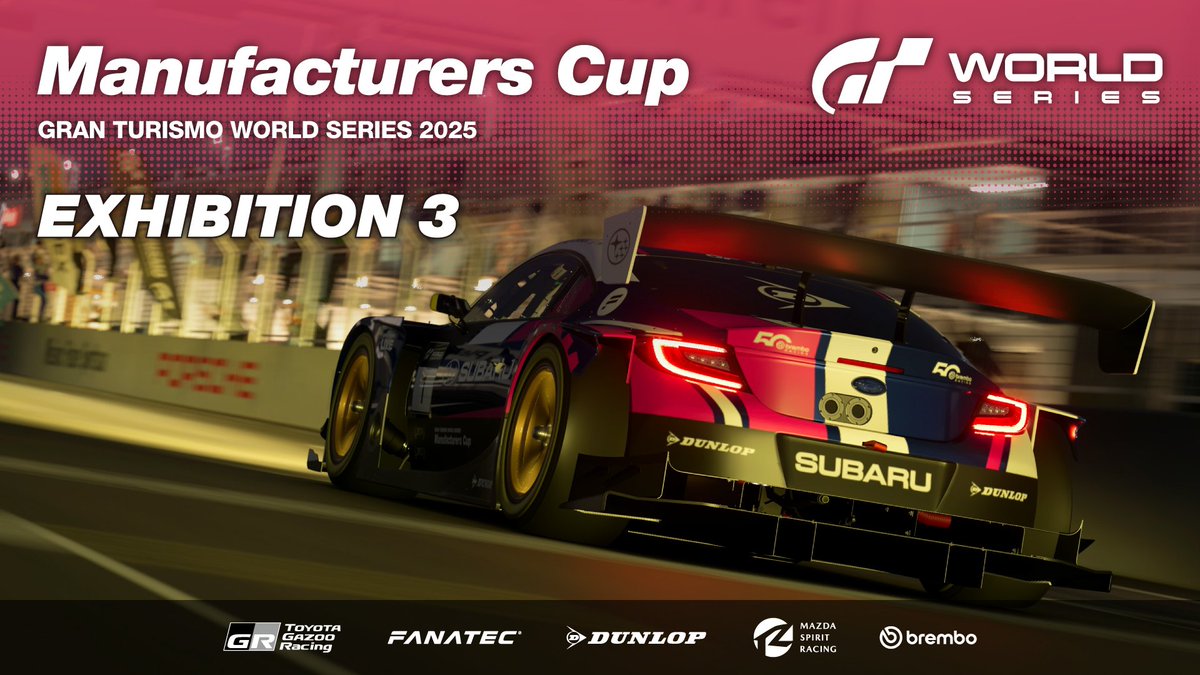 #GT7 #GranTurismo7 Manufacturer Cup exhibition season announced.

Start: 12 November 2025
Gr. 4 races make a return.

gran-turismo.com/us/gt7/sportmo…