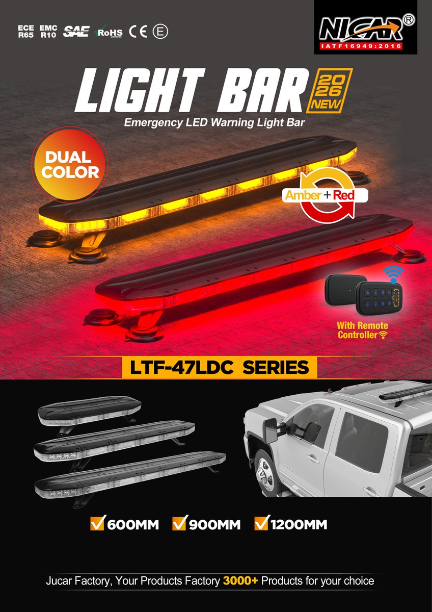 Nicarsafety's tweet image. 🚨 Light Up with Power &amp;amp; Precision!
Meet the NICAR LTF-47LDC RED Color LED Light Bar – your ultimate emergency lighting upgrade.

#NICAR #LEDWarningLight #TruckLighting #lightbar #AutoParts #VehicleSafety #LEDWarningLights #VehicleSafety #EmergencyLighting #OEM #ODM #nicarsaferty