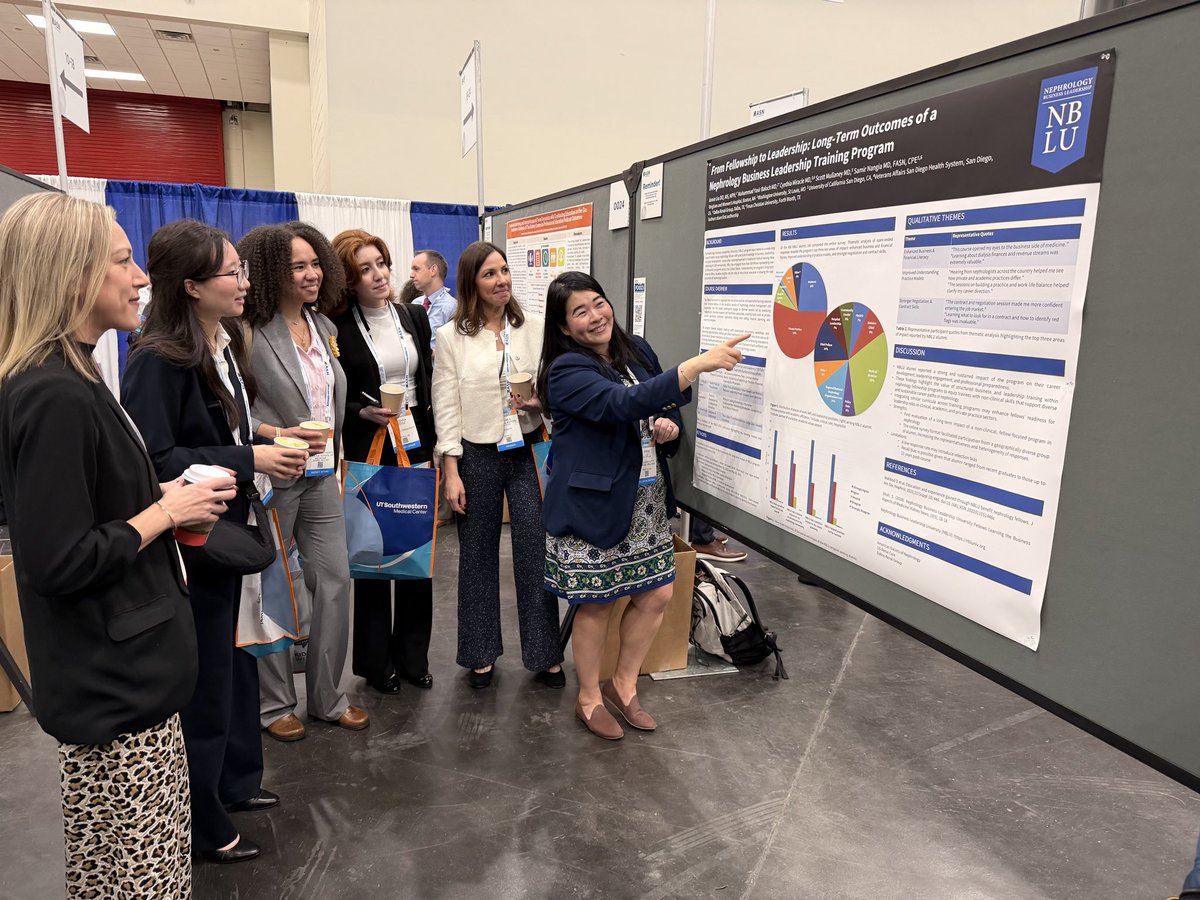 Myasirbaloch's tweet photo. Incredible love and support for our @NBLUniv poster at @ASNKidney #KidneyWk! Showcasing 10 years of NBLU’s impact - bridging key gaps in leadership training, professional preparedness &amp; the business side of medicine! 
@therealannieliu @USRenalCare @WashUNephrology #Nephstrong https://t.co/jb60o6pc6u