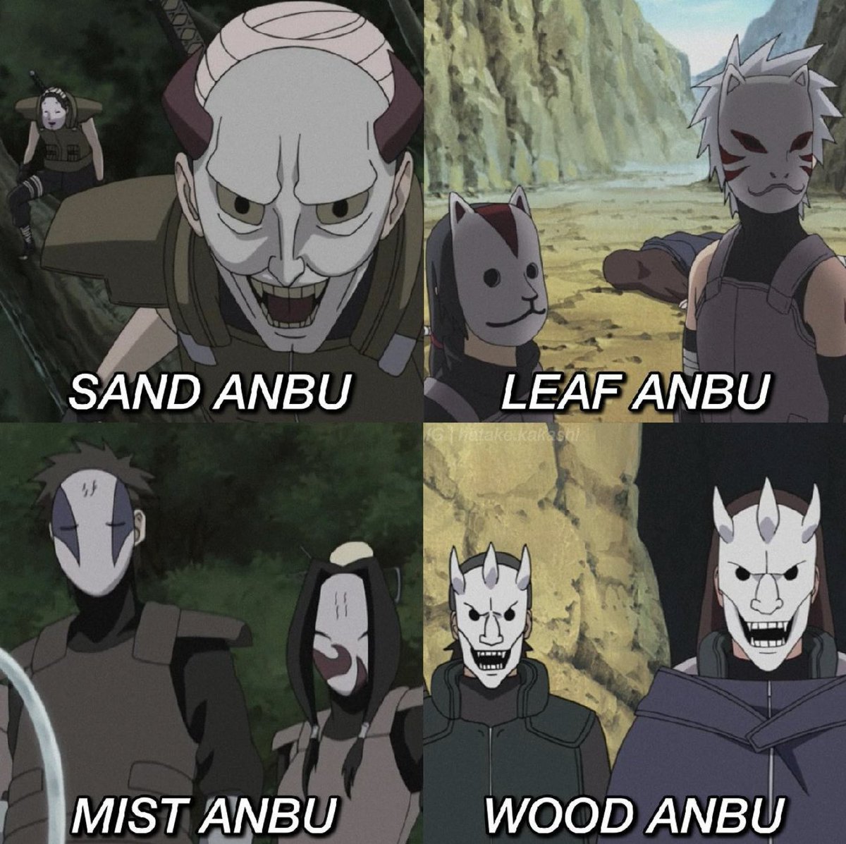 narutoimges's tweet image. Which village has the strongest ANBU?