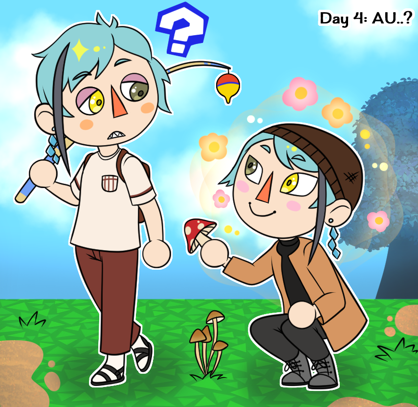 BuffRaiku's tweet photo. #StealTheHeart2025 Day 4: AU. I'm gonna be so honest this day was hard and I've been playing acnh again so here u go.
#leechcest #tweelcest #twst https://t.co/29wpPa5UTv