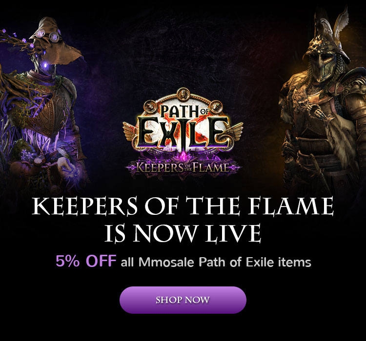 MMOSALE's tweet image. Keepers of the Flame ist jetzt live!
5 % Rabatt auf alle Path of Exile Artikel🙂