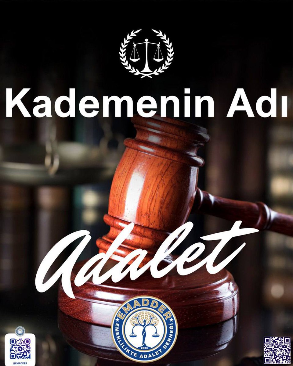 Adalet, güçlüye değil haklıya hizmet etmeli.
Biz haklıyız, hakkımızı istiyoruz!
<a href="/EmadDernegi/">EMEKLİLİKTE ADALET DERNEĞİ ⚖️</a>
#KademeninAdıAdalet