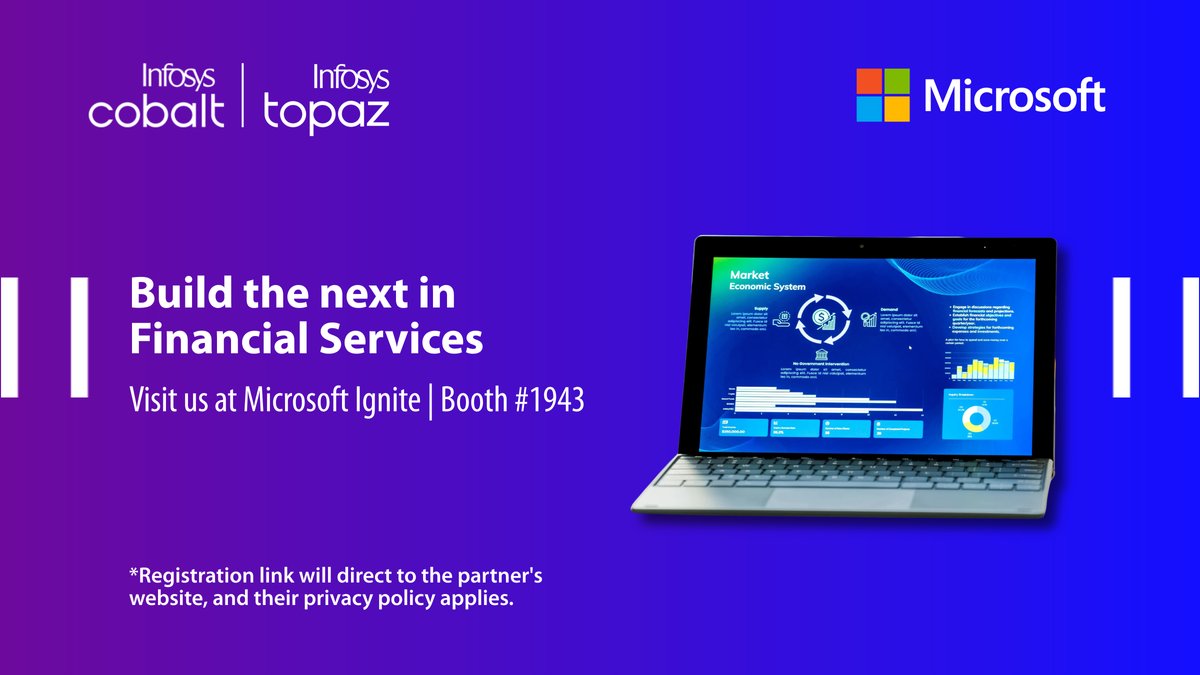 InfosysEvents's tweet image. See #AgenticAI in action for financial services—personalized advice, faster credit decisions, ISO 20022-ready payments, real-time fraud defense, and continuous controls. Visit Infosys Booth #1943: bit.ly/4qzoIYt

#InfosysAtMicrosoftIgnite2025