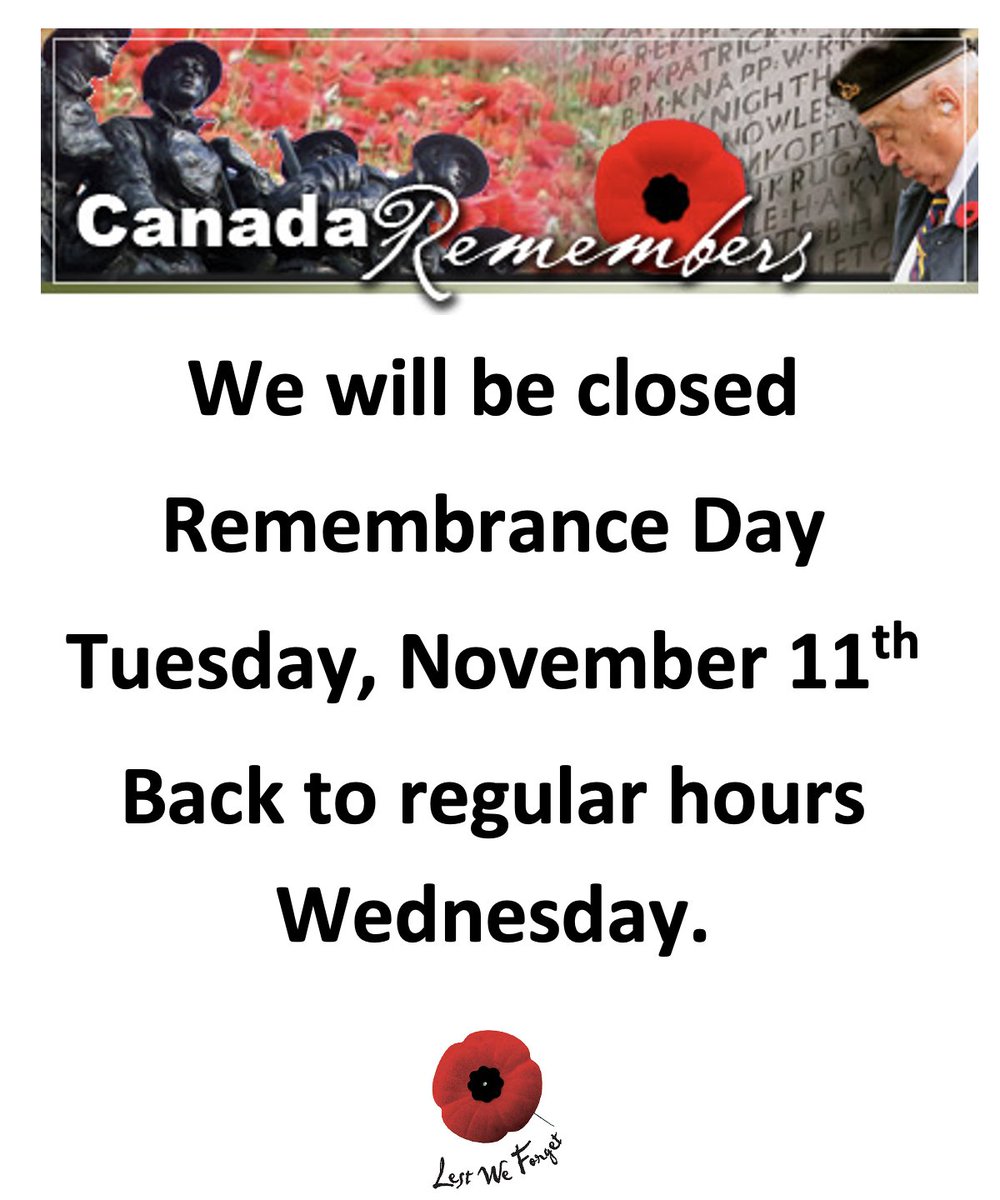 Update for Remembrance Day