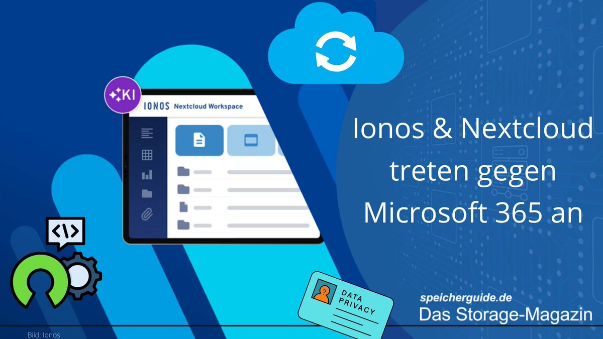 ☁ Office-Alternative »made in Germany«: IONOS Nextcloud Workspace kombiniert #OpenSource-Kollaboration mit Betrieb in deutschen RZ. Fokus auf DSGVO &amp; Souveränität. Einführungspreis: 3 €/User für 3 Monate, danach 7,60 €.

👉speicherguide.de/news/ionos-und…

<a href="/ionos_hilft/">IONOS DE Support</a> <a href="/Nextclouders/">Nextcloud 📱☁️💻</a>
