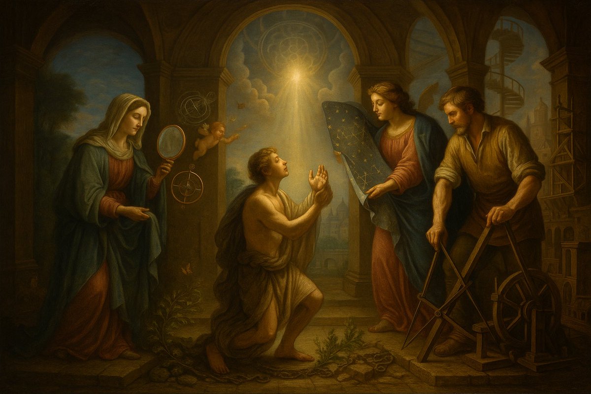 LiveMatrixCode's tweet image. “Consciousness, imagination and agency are the foundation of human transformation. Properly integrated, this triad enables cultural evolution beyond immediate biological constraints. Be ye transformed by the renewing of your mind - the instrument and force multiplier of your own…